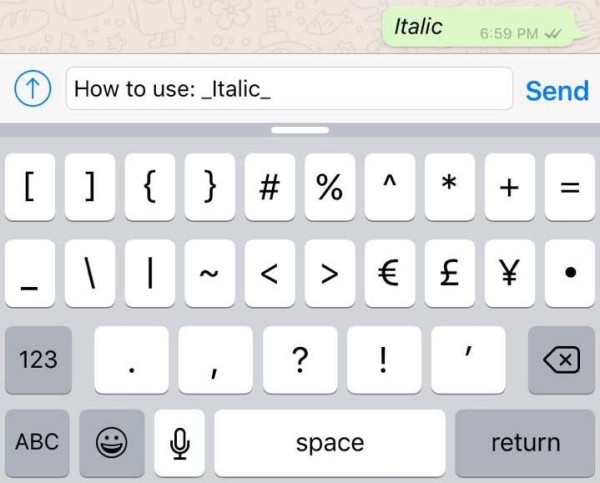 How to use bold, italics and strikethrough text on WhatsApp (4)