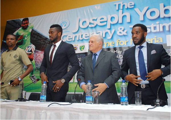 Kanu Nwankwo and Okocha step out in support of Joseph Yobo.