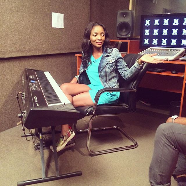 Simi in the studio