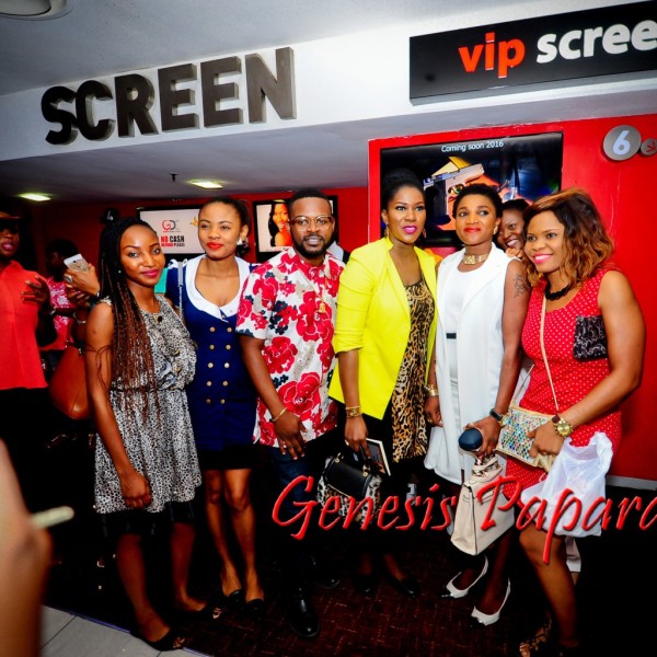 Stephanie Linus and Falz With Fans