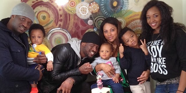 The Psuare family when they celebrated Aliona' Okoye's first ever birthday. Credit: FIled