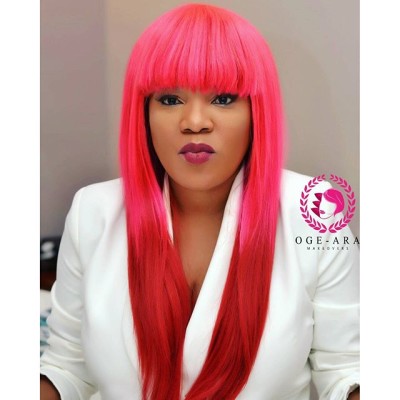 Toyin Aimakhu new pink look