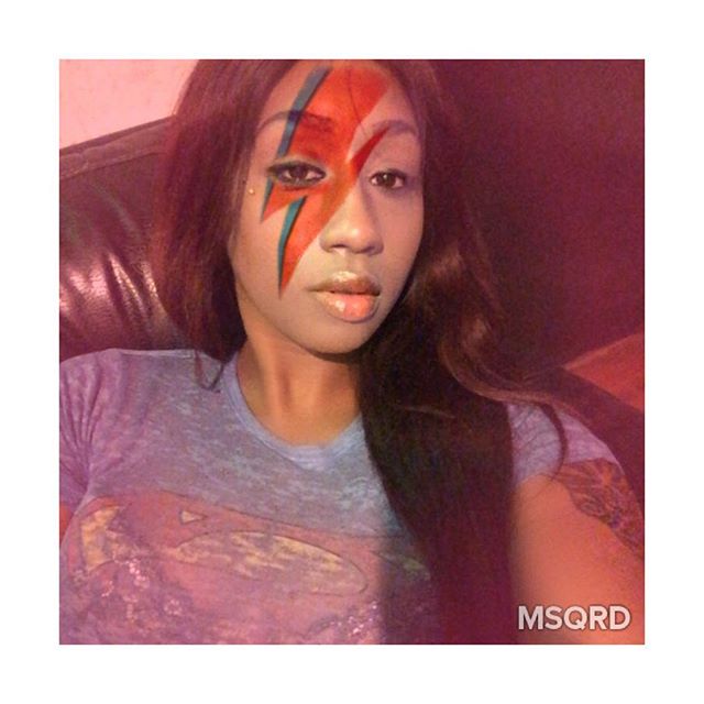 Victoria Kimani Sporting David Bowie Look