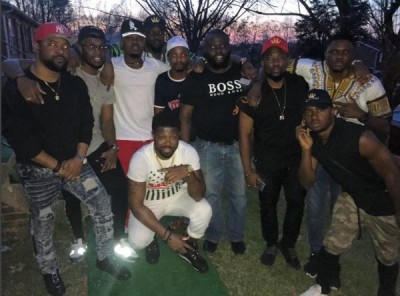 Olamide and his crew in Maryland.