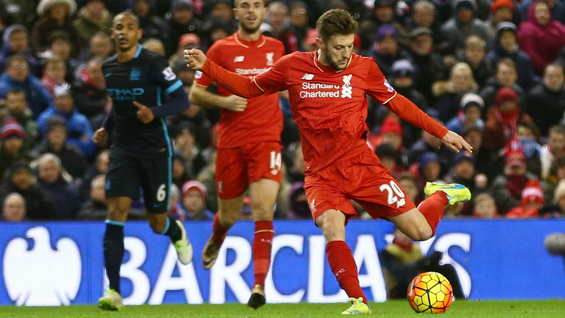 Liverpool defeated Manchester City at Anfield.