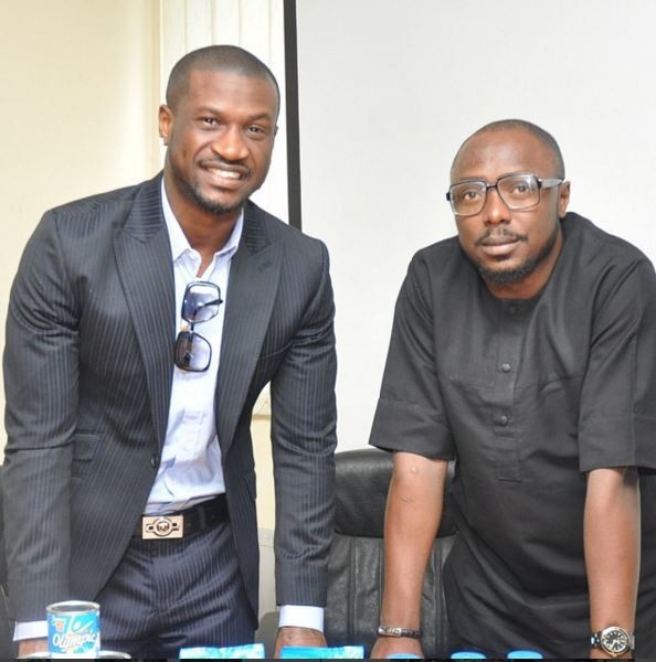 Peter Okoye and his manager, Olatunde Micheals