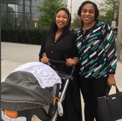 Tonto Dikeh, her baby and her mother in law.