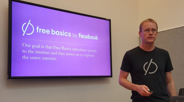 Chris Daniels, vice-president of Internet.org, announcing Free Basics.