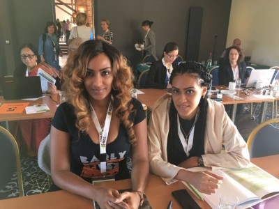 Juliet and Sonia Ibrahim at the conference.