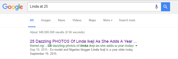 Linda Ikeji at 25