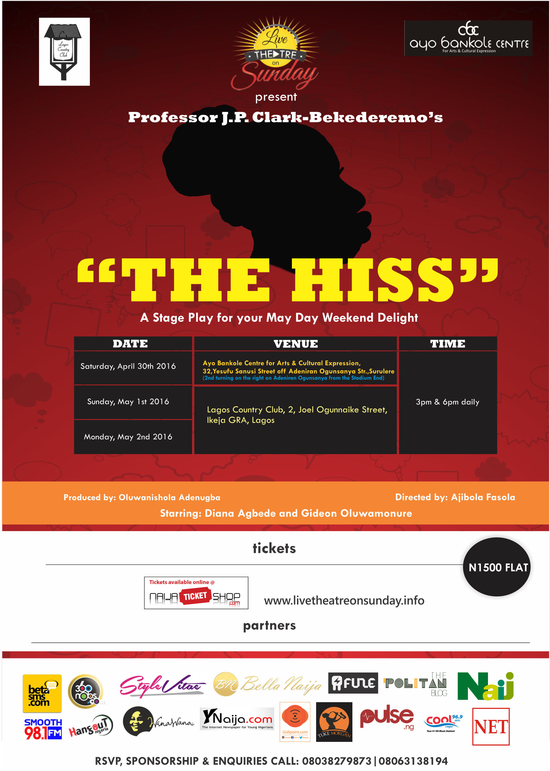 Live-Theatre-on-Sunday...THE HISS FLYER