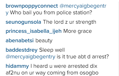 Some of her followers asking questions.