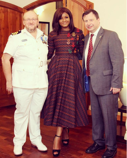 Omotola Jalade, Paul Arkwright_Queen's 90th birthday celebration