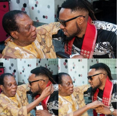 Flavour and his dad.