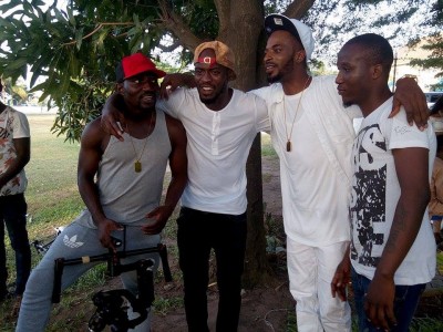 9ice on set of the video shoot for 'Pariboto'.