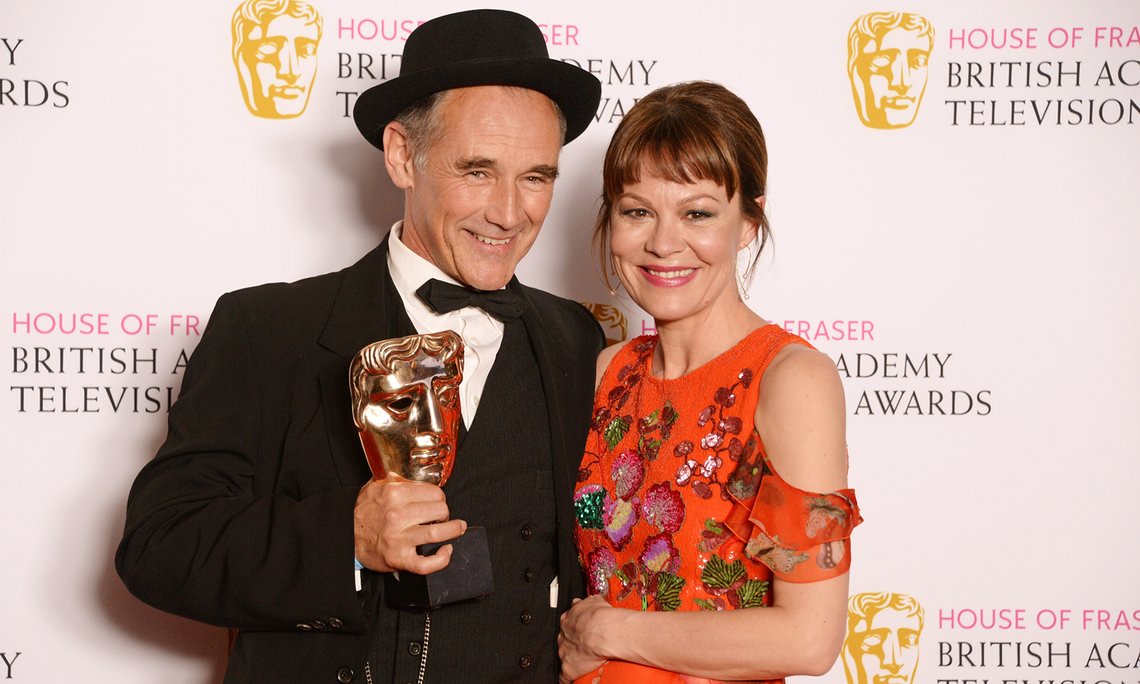 Mark Rylance (L), winner of the leading actor award for Wolf Hall. Photo: Getty Images