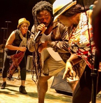 Daddy Showkey performing at Afropolitan Vibes in April. Photo: Sherifat Onabanjo