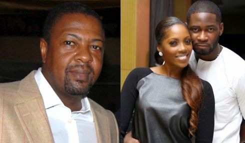 Folly Coker, Tiwa Savage and TeeBillz. Photo: Daily Express