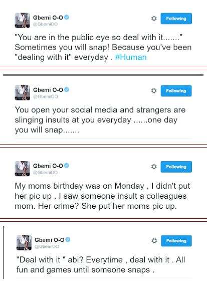 Gbemi's series of tweets few days ago