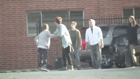 Justin Bieber fighting