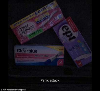 Kim tested negative to new pregnancy test