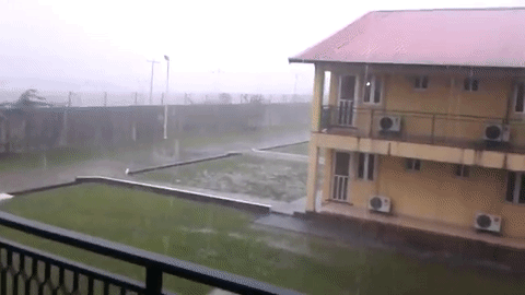 Sometimes you never 'experred' it to rain.