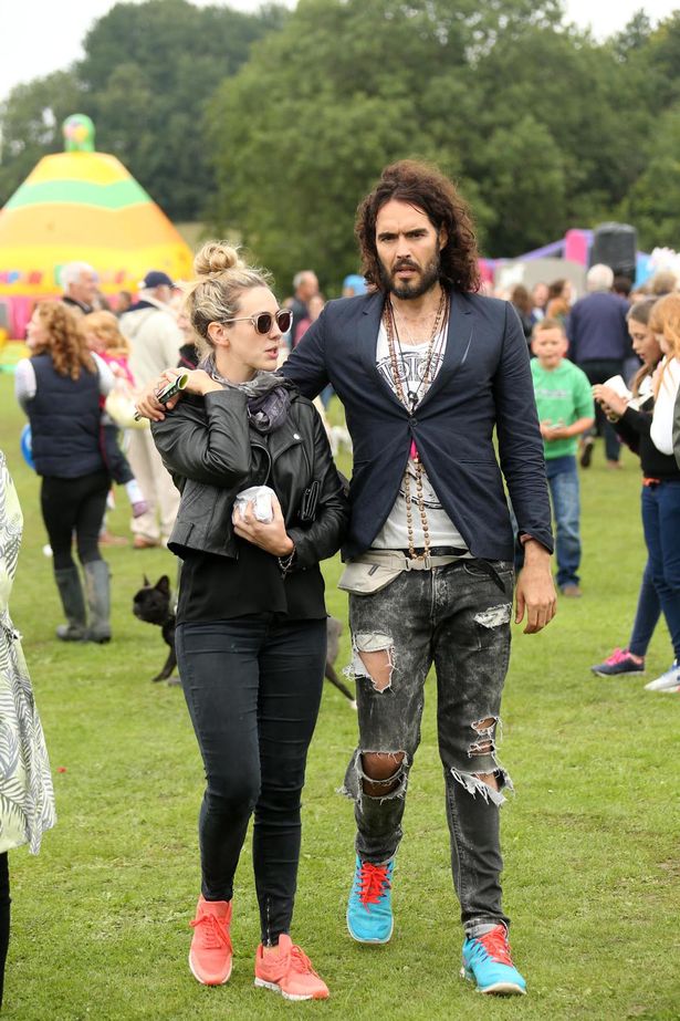 Russell Brand and Laura Gallacher. Photo:Irish Mirror