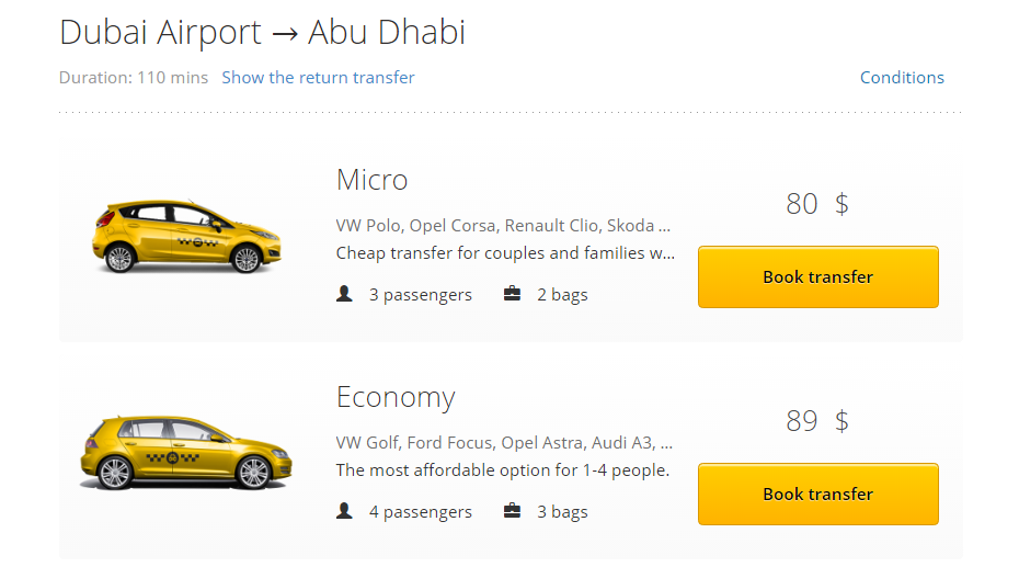 Taxi from Airport to hotel