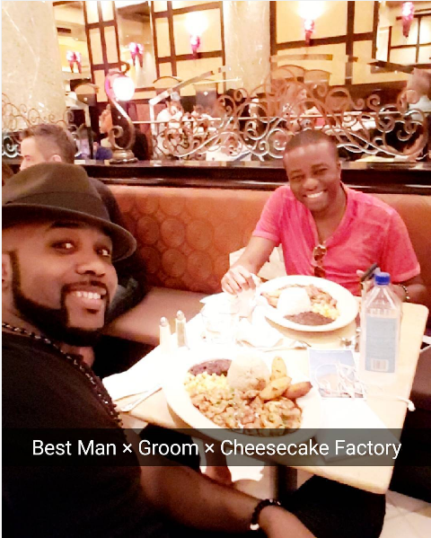Banky W and groom, Tunde