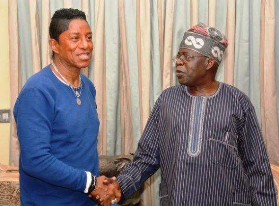 Jermaine on a courtesy visit to Bola Tinubu
