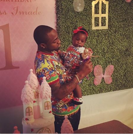 Davido and his daughter rocking matching Dolce & Gabana.