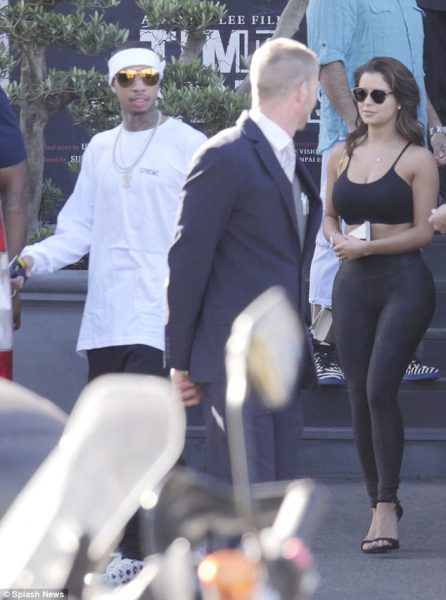 Tyga and Demi Rose today. Photo:TMZ