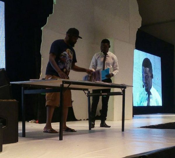 Yaw and Ay on stage.