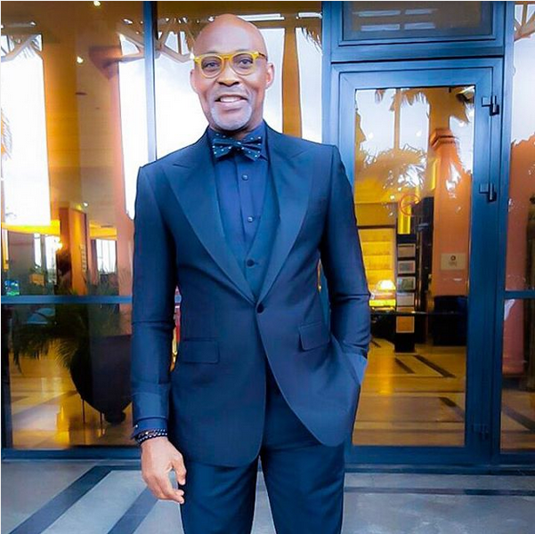 RMD looking dapper in a suit by Taryor Gabriels.