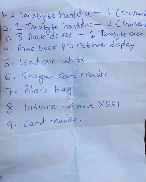 Clarence Peters' items stolen in Ghana