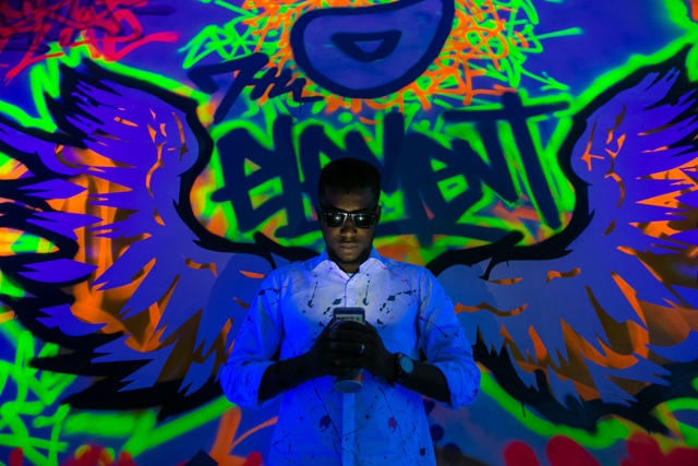 The exhibition titled The 7th Element featured prominent graffiti artist, Osa7.