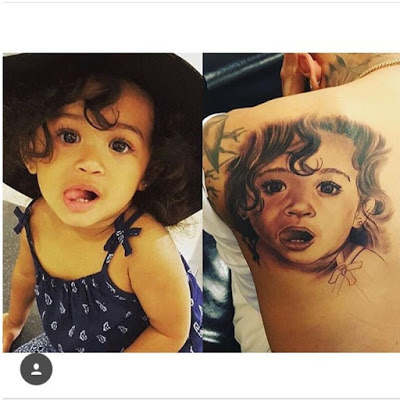 The tattoo was inspired from this picture of his daughter