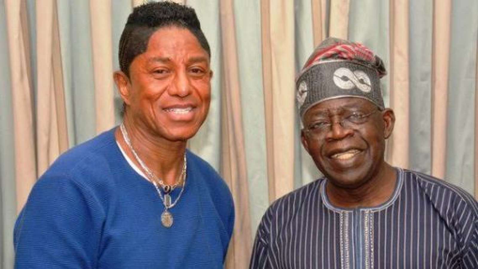 Jermaine Jackson photographed with former governor of Lagos State, Tinubu