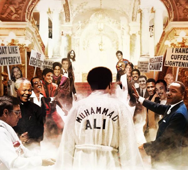 Late Muhammad Ali being welcomed by some of his ilks as imagined by the photo creator. Photo:Twitter