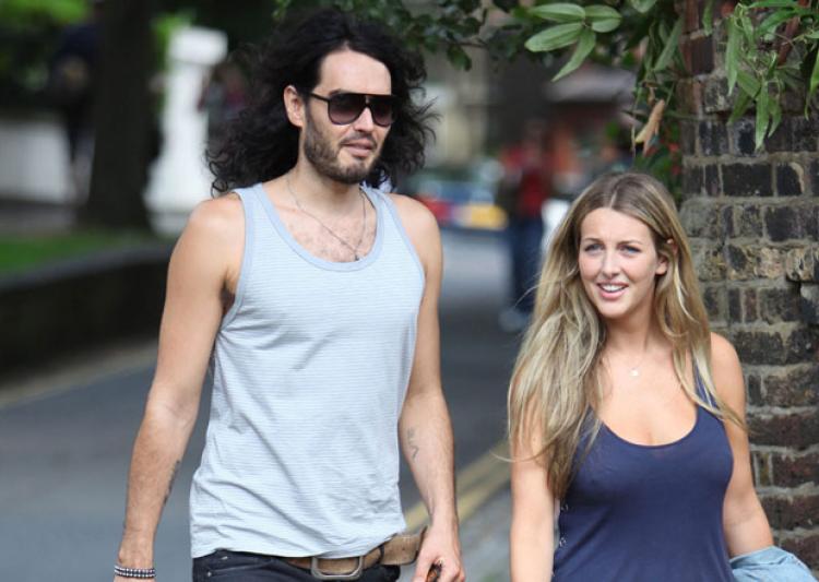Russell Brand and Laura Gallacher
