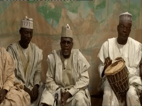 Nothern musician Sani Aliyu Dandawo and his band.