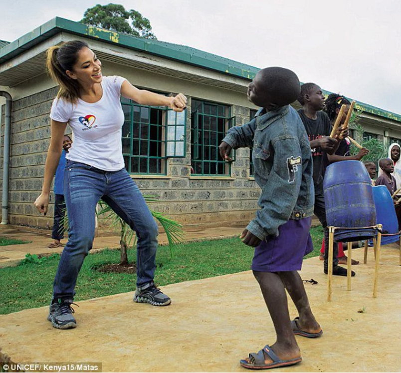 Nicole pictured dancing at the children's centre