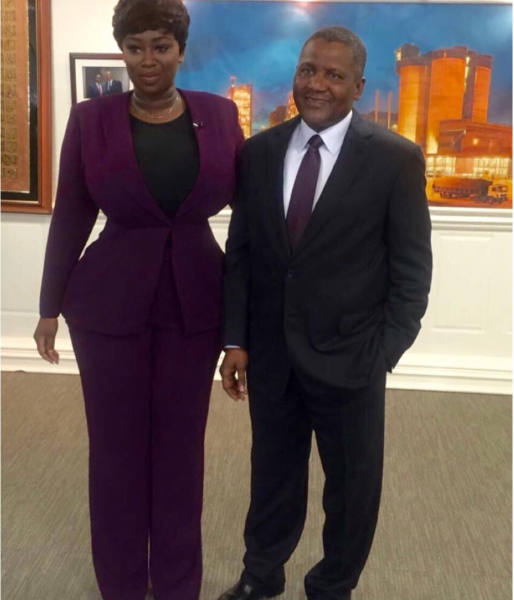 Peace Hyde and Aliko Dangote