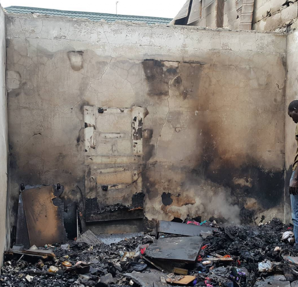 Kate Henshaw's burnt room.