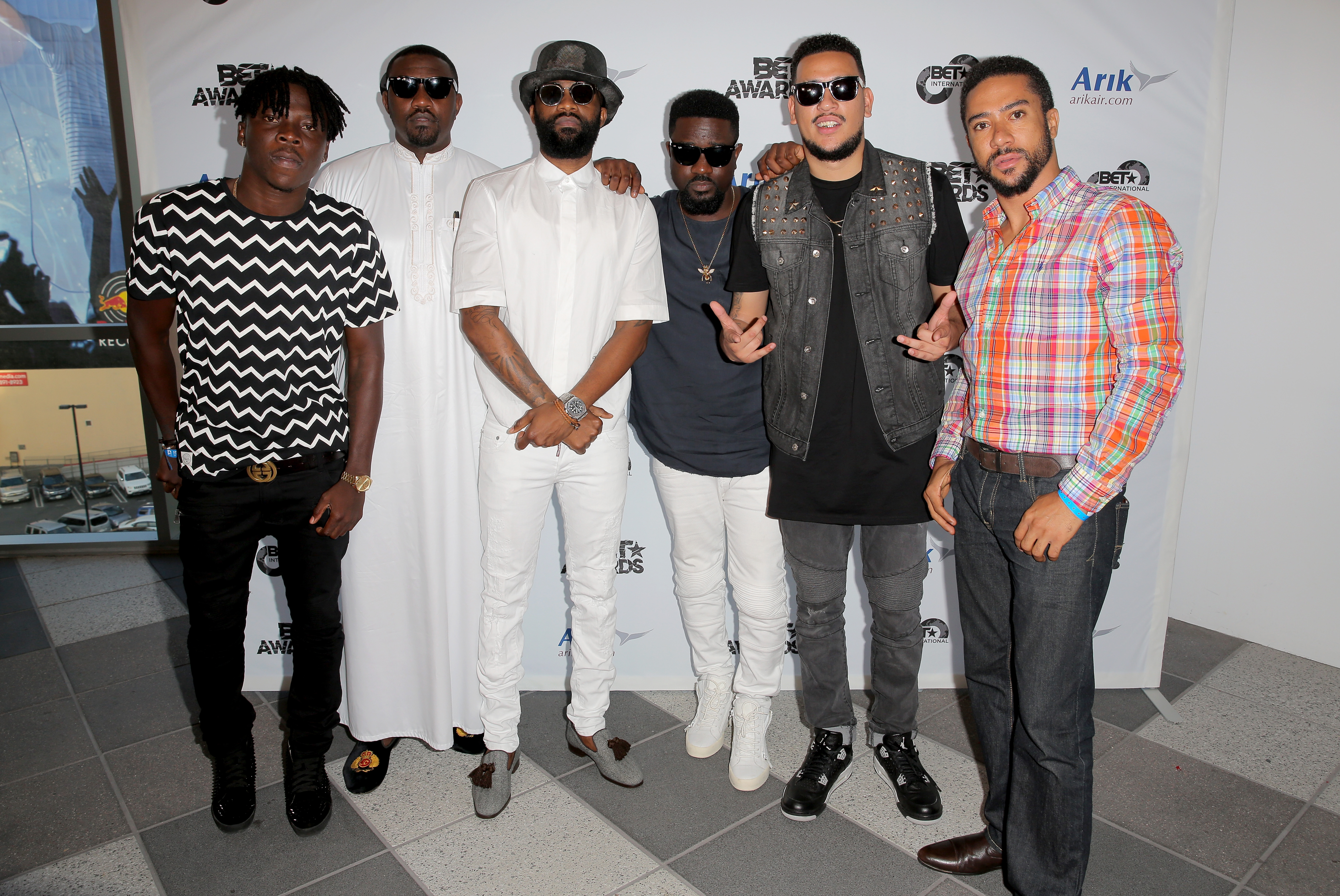 Stonebwoy, John Dumelo, Fally Ipupa, Sarkodie, AKA and Majid Michel in Los Angeles for 2015 BET Awards