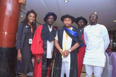 Churchill with the institution's members