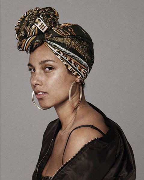 Alicia Keys' make-up-free face