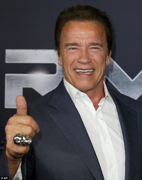 Arnold's had an encounter with an elephant in South Africa