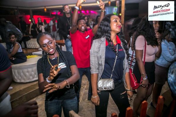 Concert goers having a good time