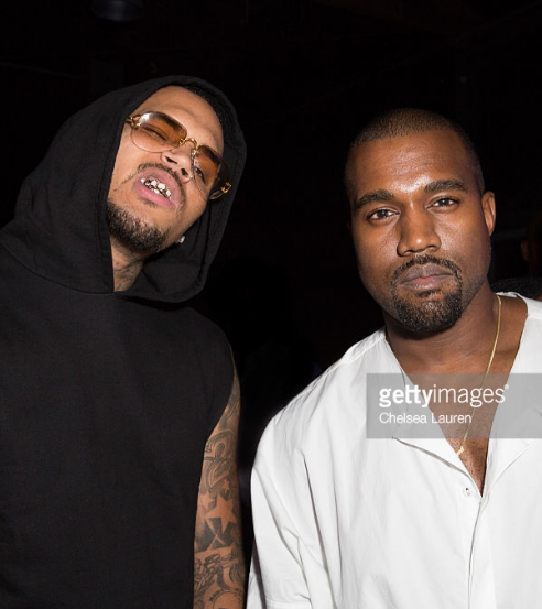 Chris Brown and Kanye West. Photo:GettyImages